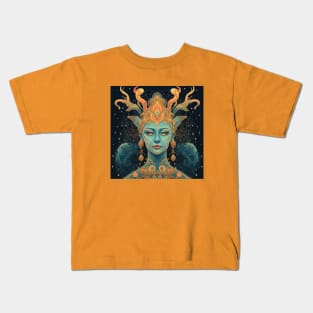 Mystical Space Goddess Kids T-Shirt